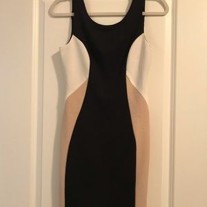 Color-block cocktail dress